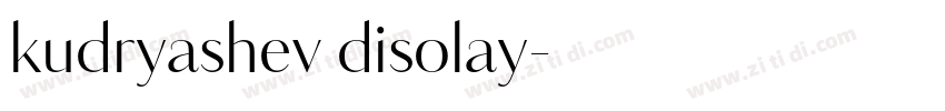 kudryashev disolay字体转换